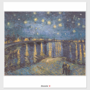 Starry Night Over Rhone River von Vincent Van Gogh Aufkleber