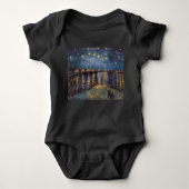 Starry Night Over Rhone River von Vincent Van Gogh Baby Strampler (Vorderseite)