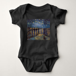 Starry Night Over Rhone River von Vincent Van Gogh Baby Strampler