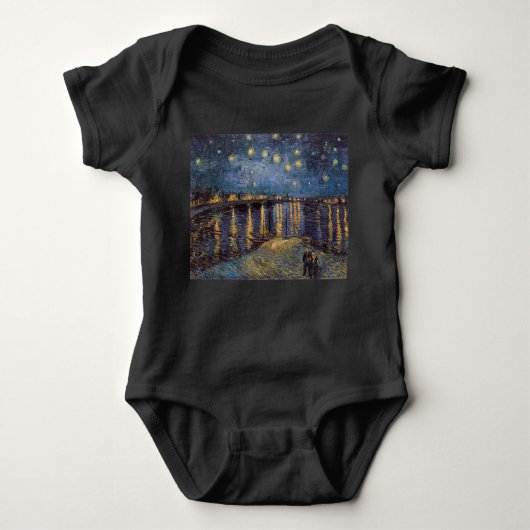Starry Night Over Rhone River von Vincent Van Gogh Baby Strampler (Vorderseite)