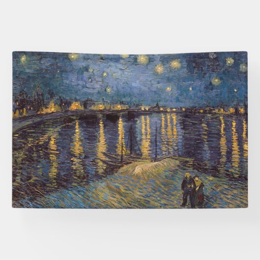 Starry Night Over Rhone River von Vincent Van Gogh Banner (Horizontal)