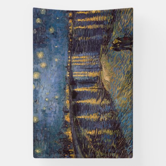 Starry Night Over Rhone River von Vincent Van Gogh Banner (Vertikal)