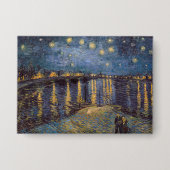 Starry Night Over Rhone River von Vincent Van Gogh Button (Vorderseite)