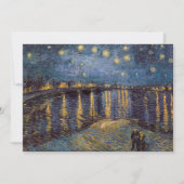 Starry Night Over Rhone River von Vincent Van Gogh Einladung (Vorderseite)