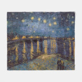 Starry Night Over Rhone River von Vincent Van Gogh Fleecedecke (Vorderseite (Horizontal))