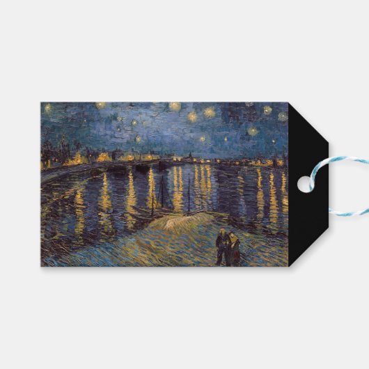 Starry Night Over Rhone River von Vincent Van Gogh Geschenkanhänger (Vorderseite (Horizontal))