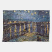 Starry Night Over Rhone River von Vincent Van Gogh Geschirrtuch (Horizontal)
