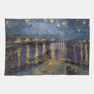 Starry Night Over Rhone River von Vincent Van Gogh Geschirrtuch