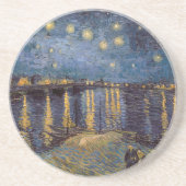 Starry Night Over Rhone River von Vincent Van Gogh Getränkeuntersetzer (Vorne)