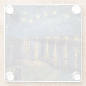 Starry Night Over Rhone River von Vincent Van Gogh Glasuntersetzer (Rückseite)