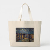 Starry Night Over Rhone River von Vincent Van Gogh Jumbo Stoffbeutel (Rückseite)