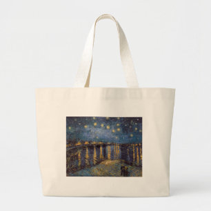 Starry Night Over Rhone River von Vincent Van Gogh Jumbo Stoffbeutel