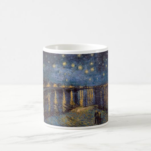 Starry Night Over Rhone River von Vincent Van Gogh Kaffeetasse (Mittel)
