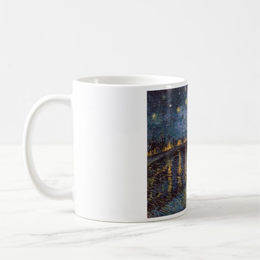Starry Night Over Rhone River von Vincent Van Gogh Kaffeetasse (Links)