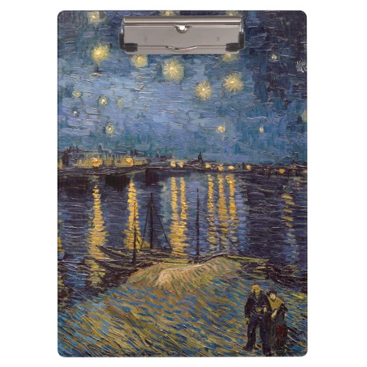 Starry Night Over Rhone River von Vincent Van Gogh Klemmbrett (Vorderseite)