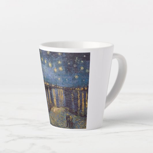 Starry Night Over Rhone River von Vincent Van Gogh Milchtasse (Rechte Ecke)