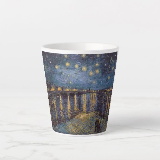 Starry Night Over Rhone River von Vincent Van Gogh Milchtasse (Vorderseite)