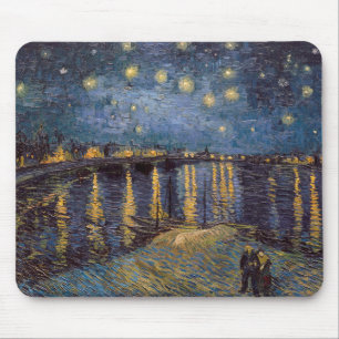 Starry Night Over Rhone River von Vincent Van Gogh Mousepad