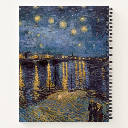 Starry Night Over Rhone River von Vincent Van Gogh Notizblock (Rückseite)