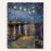 Starry Night Over Rhone River von Vincent Van Gogh Notizblock (Vorderseite)