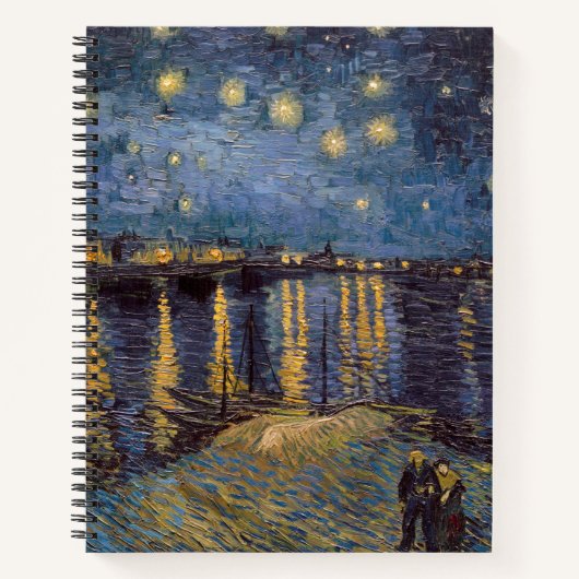 Starry Night Over Rhone River von Vincent Van Gogh Notizblock (Vorderseite)