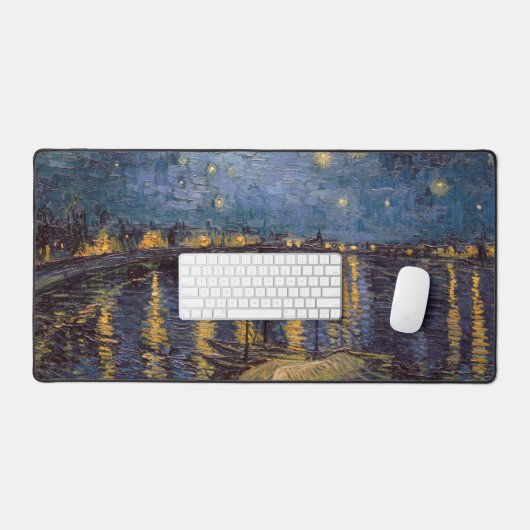 Starry Night Over Rhone River von Vincent Van Gogh Schreibtischunterlage (Tastatur & Maus)