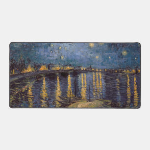 Starry Night Over Rhone River von Vincent Van Gogh Schreibtischunterlage