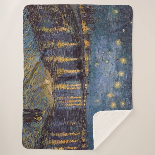 Starry Night Over Rhone River von Vincent Van Gogh Sherpadecke (Vorderseite)
