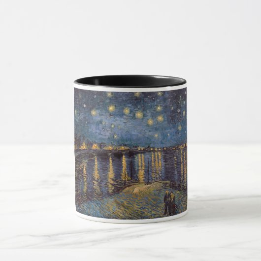 Starry Night Over Rhone River von Vincent Van Gogh Tasse (Zentrum)