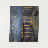 Starry Night Over Rhone River von Vincent Van Gogh Wandteppich (Vorderseite)