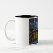 Starry Night Over Rhone River von Vincent Van Gogh Zweifarbige Tasse (Links)