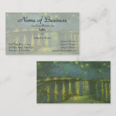 Starry Night Over Rhone von Vincent van Gogh Visitenkarte (Vorne/Hinten)