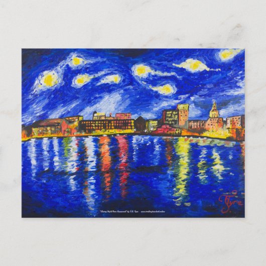 "Starry Night Over Savannah" von T.S. Reifenpostka Postkarte (Vorderseite)
