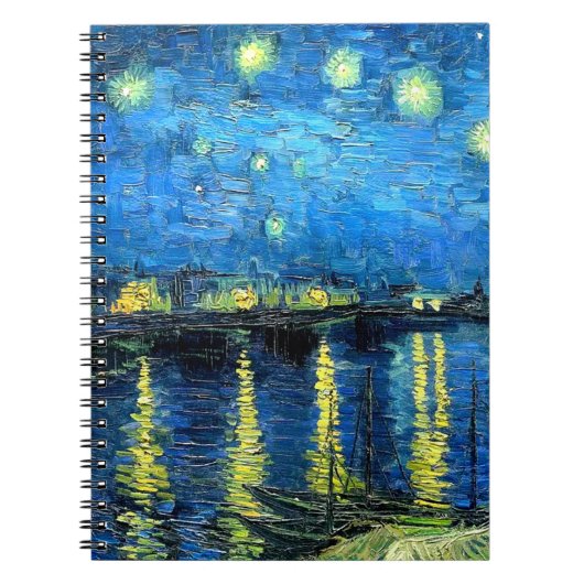 Starry Night Over the Rhone (1888) Van Gogh Spiral Notizblock (Vorderseite)