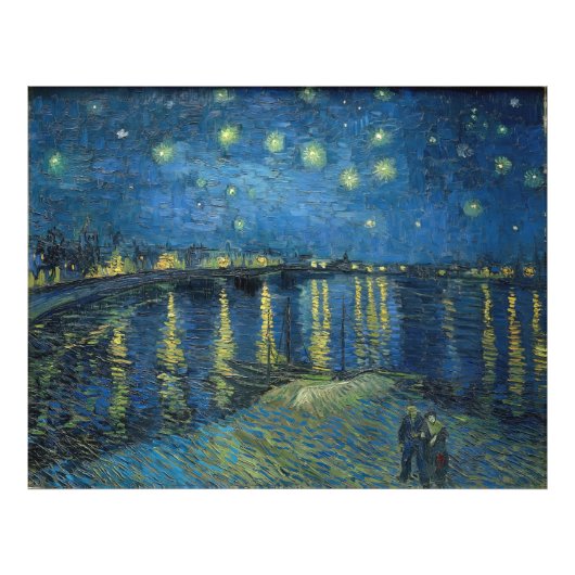 Starry Night Over the Rhone (1888) Vincent van Gog Fotodruck (Vorne)