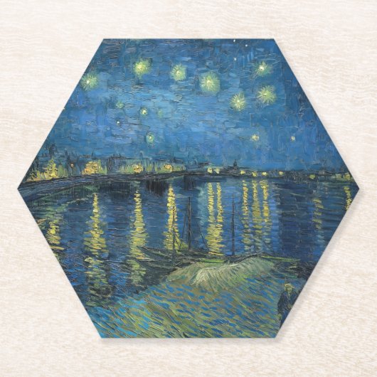 Starry Night Over the Rhone (1888) Vincent van Gog Untersetzer (Vorderseite)