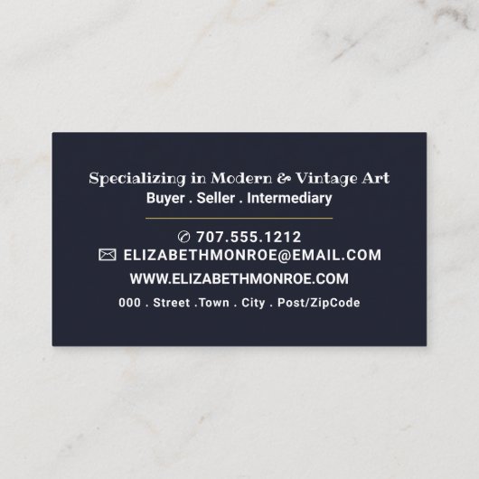 Starry Night Over the Rhone, Art Dealer Visitenkarte (Rückseite)