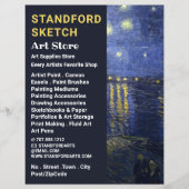 Starry Night Over the Rhone, Art Supplies Store Flyer (Vorne)