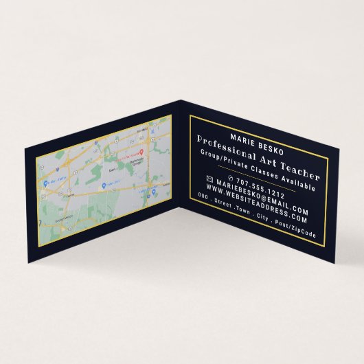 Starry Night Over the Rhone, Art Teacher, im Detai Visitenkarten (Innenseite)