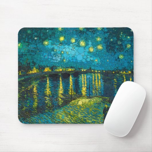 Starry Night Over the Rhone by After Van Gogh Mousepad (Mit Mouse)