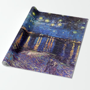 Starry Night over the Rhone by Van Gogh. Vintag Geschenkpapier