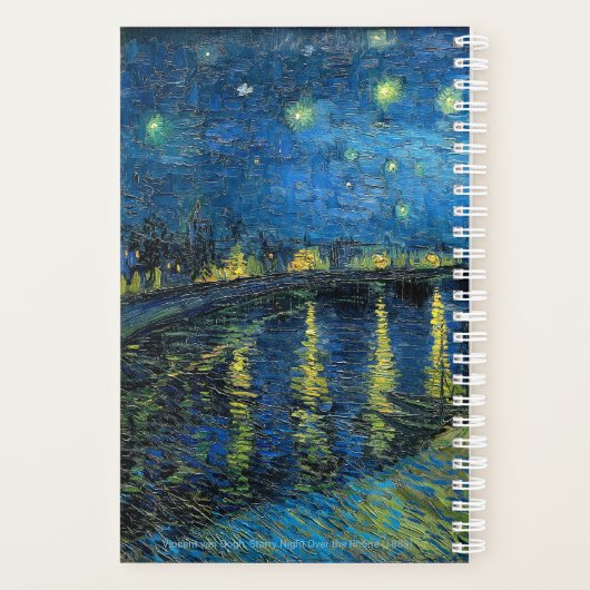Starry Night Over the Rhône | Custom Text Planer (Rückseite)