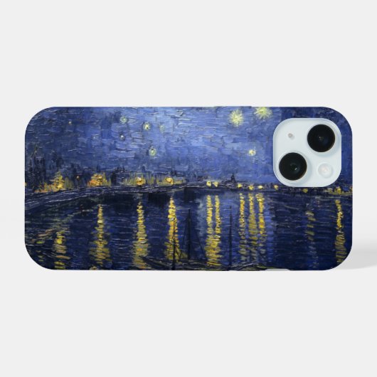 Starry Night Over the Rhone iPhone 15 Hülle (Rückseite (Horizontal))