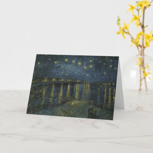 Starry Night Over the Rhône, oil painting Van Gogh Karte (Gelbe Blume)