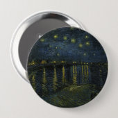 Starry Night Over the Rhône, Ölgemälde Van Gogh Button (Vorne & Hinten)