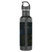 Starry Night Over the Rhône, Ölgemälde Van Gogh Edelstahlflasche (Rückseite)