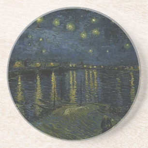 Starry Night Over the Rhône, Ölgemälde Van Gogh Getränkeuntersetzer