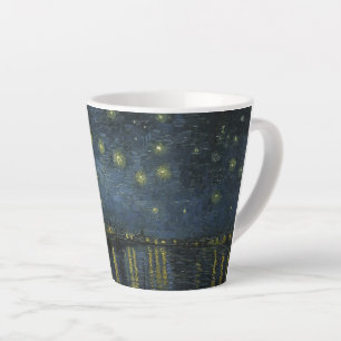 Starry Night Over the Rhône, Ölgemälde Van Gogh Milchtasse