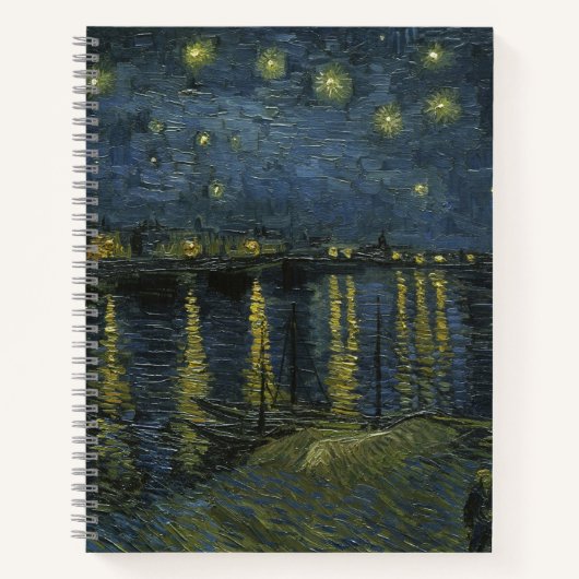 Starry Night Over the Rhône, Ölgemälde Van Gogh Notizblock (Vorderseite)