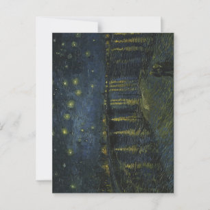 Starry Night Over the Rhône, Ölgemälde Van Gogh Postkarte